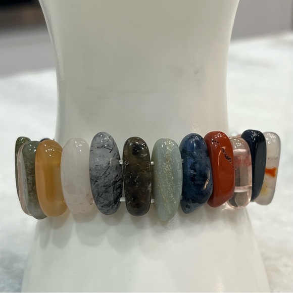 Multigemstone Stretch Bracelet - Picture 5 of 9